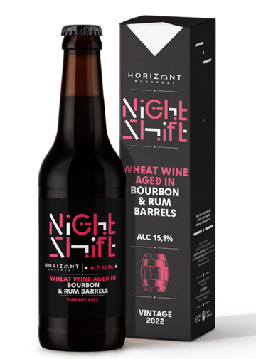 Night Shift Vintage 2022  /  Wheat Wine bourbon és rumos hordóban érlelve 
