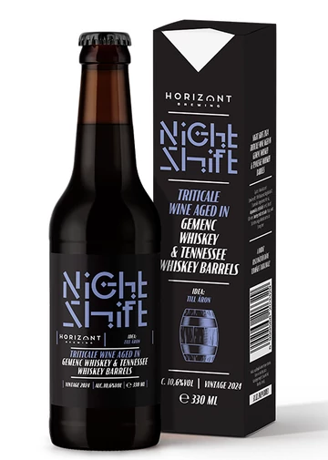 Night Shift Vintage 2024  /  Tritikálé gabonabor Gemenc Whiskey & Tennessee Whiskey horóban érlelve
