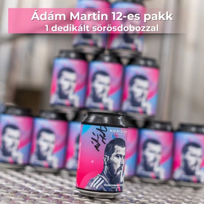 Ádám Martin  /  12-es pakk, 1 dedikált sörösdobozzal