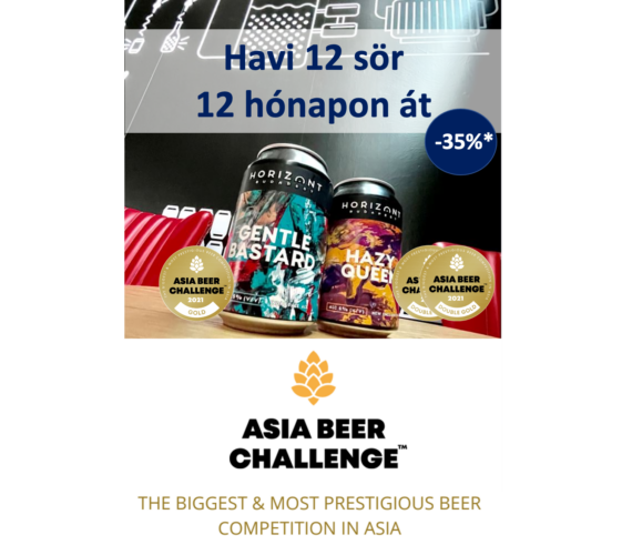 Asia Beer Challenge aranyérmesei  /  12 hónapos sörelőfizetés