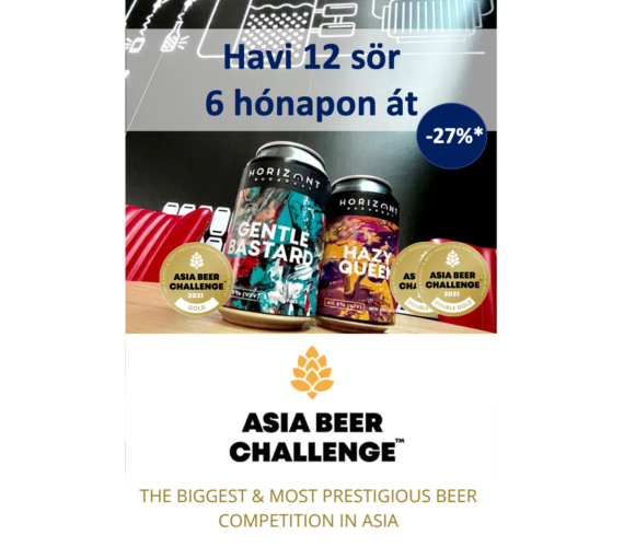 Asia Beer Challenge aranyérmesei  /  6 hónapos sörelőfizetés