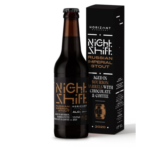 Night Shift Vintage 2020  /  Russian Imperial Stout bourbon hordóban érlelve csokoládéval és kávéval 