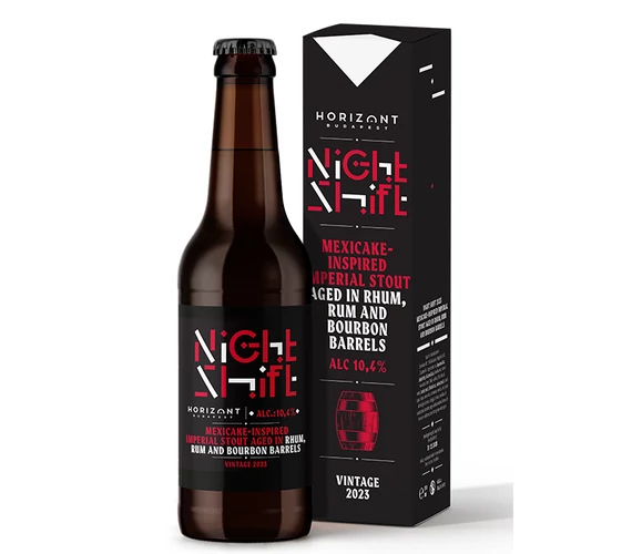 Night Shift Vintage 2023  / Mexicake-Inspired Imperial Stout Rum, Rhum & Bourbon hordóban érlelve 